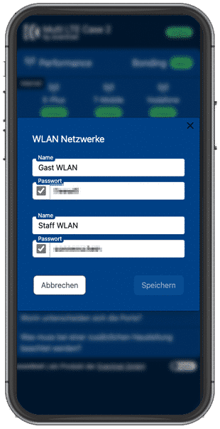 Eventnet Web App WLAN-Einstellungen